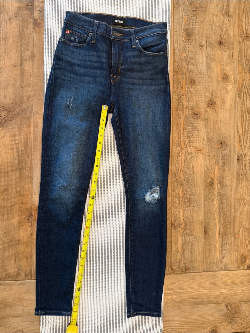 rag & bone Mid/Dark Blue High-Rise Skinny Jeans